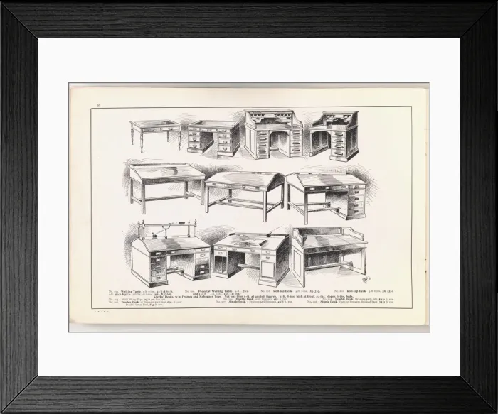 Framed Print : Page from New Illustrated Catalogue of Furniture Framed Print : Page from New Illustrated Catalogue of Furniture