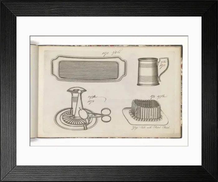 Framed Print : Page from a catalogue of domestic silverware Framed Print : Page from a catalogue of domestic silverware