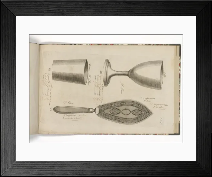 Framed Print : Page from a catalogue of domestic silverware Framed Print : Page from a catalogue of domestic silverware