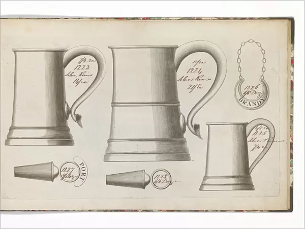 Page from a catalogue of domestic silverware
