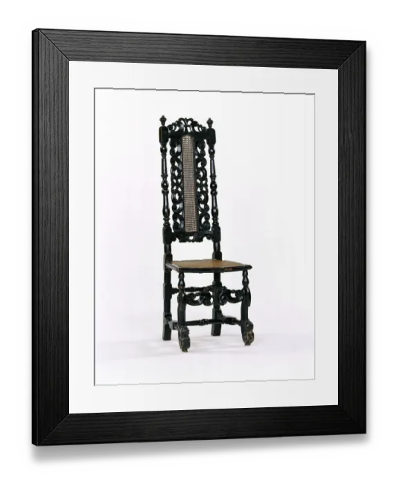 Framed Print : Tall back chair Framed Print : Tall back chair