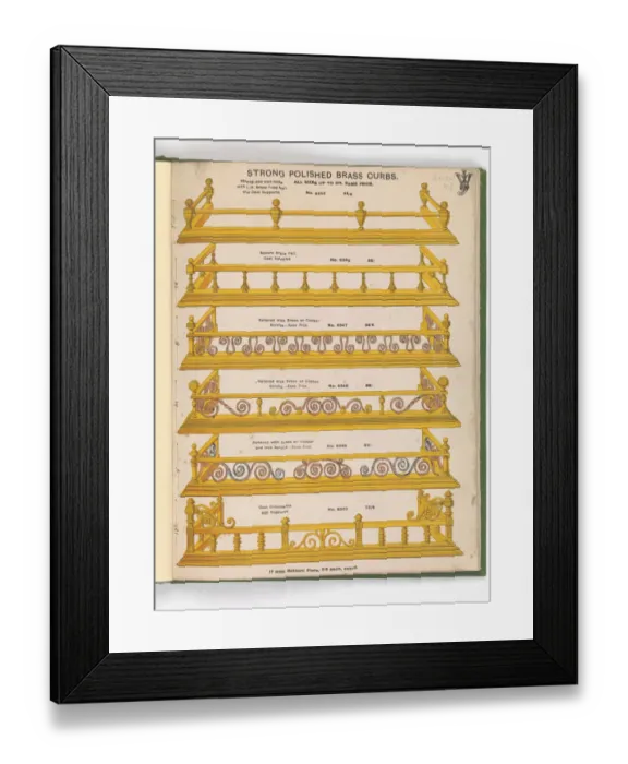 Framed Print : Page from Special New Designs of Brass and Iron Fenders, Fi Framed Print : Page from Special New Designs of Brass and Iron Fenders, Fi