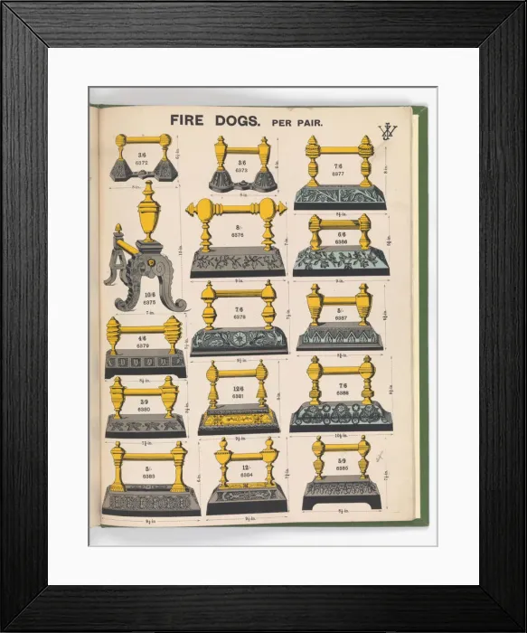 Framed Print : Page from Special New Designs of Brass and Iron Fenders, Fi Framed Print : Page from Special New Designs of Brass and Iron Fenders, Fi