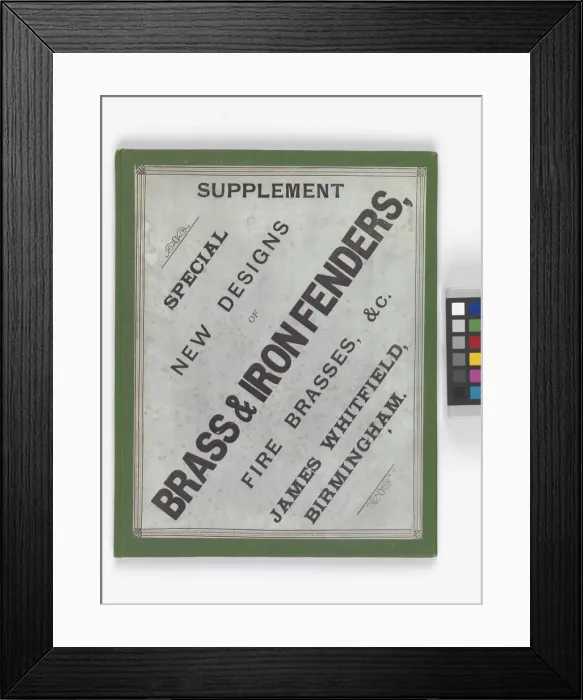 Framed Print : Front page of Special New Designs of Brass and Iron Fenders Framed Print : Front page of Special New Designs of Brass and Iron Fenders