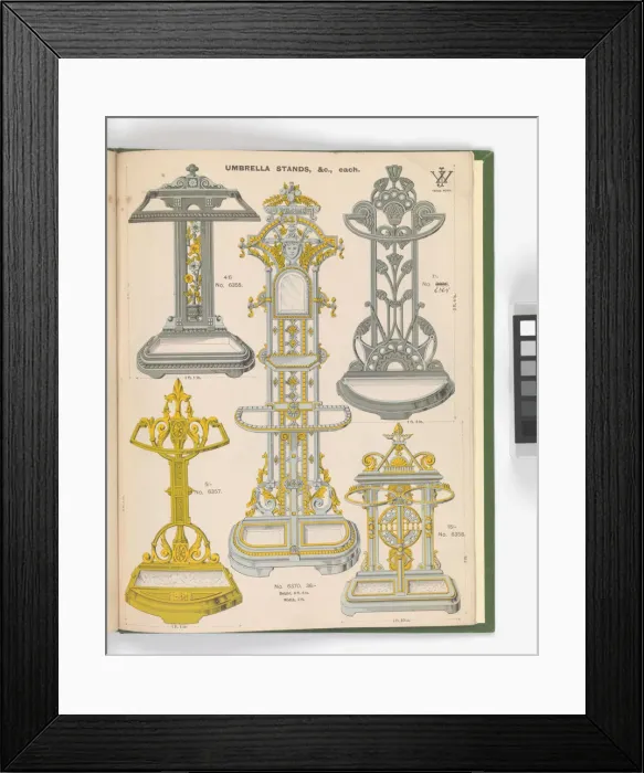 Framed Print : Page from Special New Designs of Brass and Iron Fenders, Fi Framed Print : Page from Special New Designs of Brass and Iron Fenders, Fi