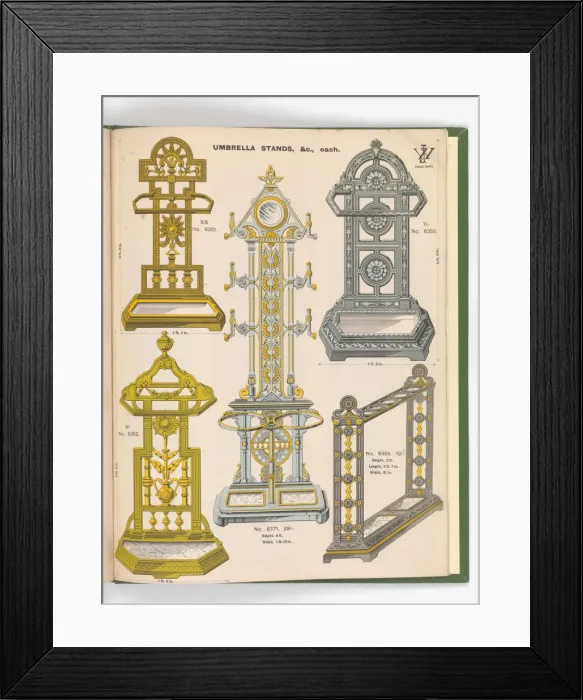 Framed Print : Page from Special New Designs of Brass and Iron Fenders, Fi Framed Print : Page from Special New Designs of Brass and Iron Fenders, Fi
