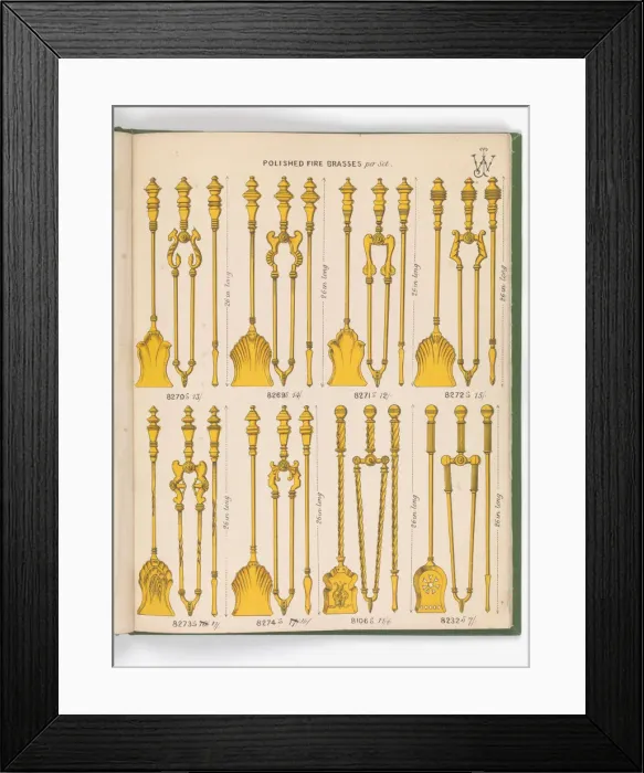 Framed Print : Page from Special New Designs of Brass and Iron Fenders, Fi Framed Print : Page from Special New Designs of Brass and Iron Fenders, Fi