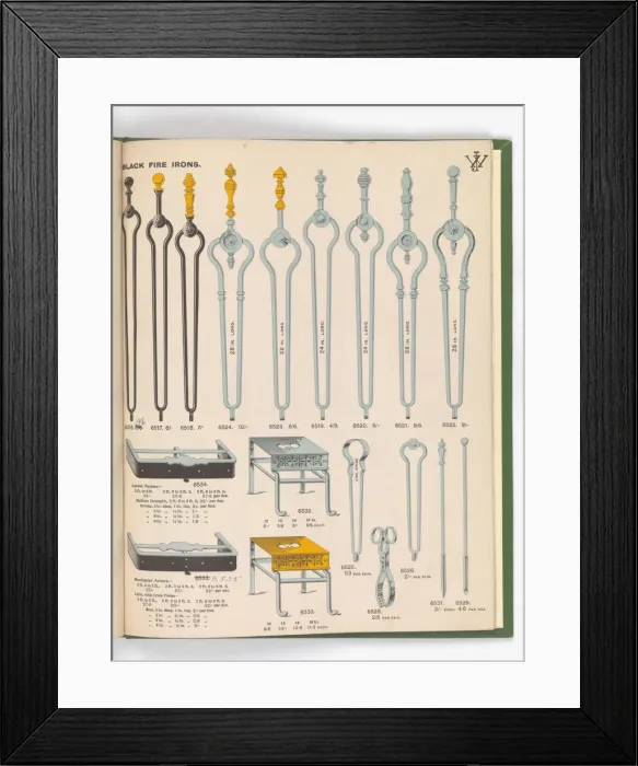 Framed Print : Page from Special New Designs of Brass and Iron Fenders, Fi Framed Print : Page from Special New Designs of Brass and Iron Fenders, Fi