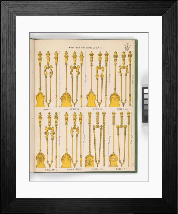 Framed Print : Page from Special New Designs of Brass and Iron Fenders, Fi Framed Print : Page from Special New Designs of Brass and Iron Fenders, Fi