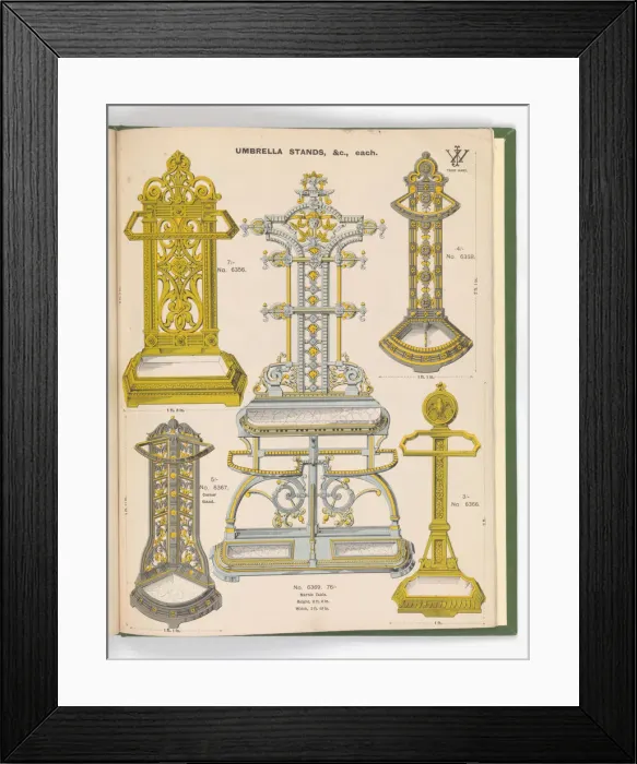 Framed Print : Page from Special New Designs of Brass and Iron Fenders, Fi Framed Print : Page from Special New Designs of Brass and Iron Fenders, Fi