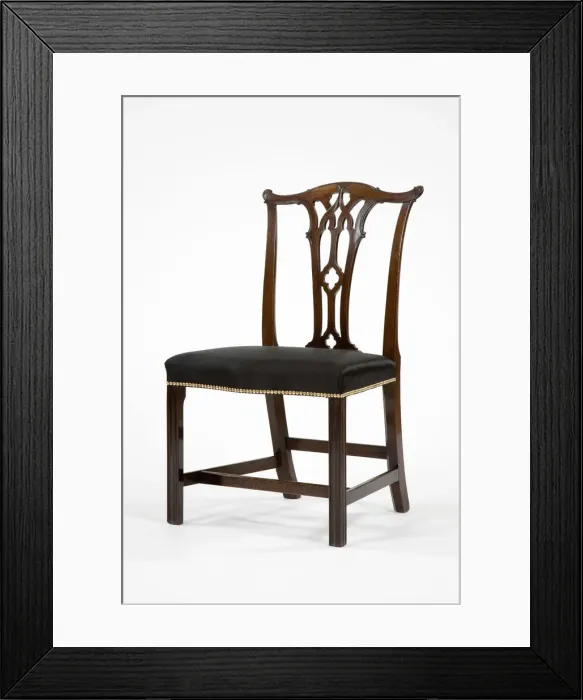 Framed Print : Mahogany side chair