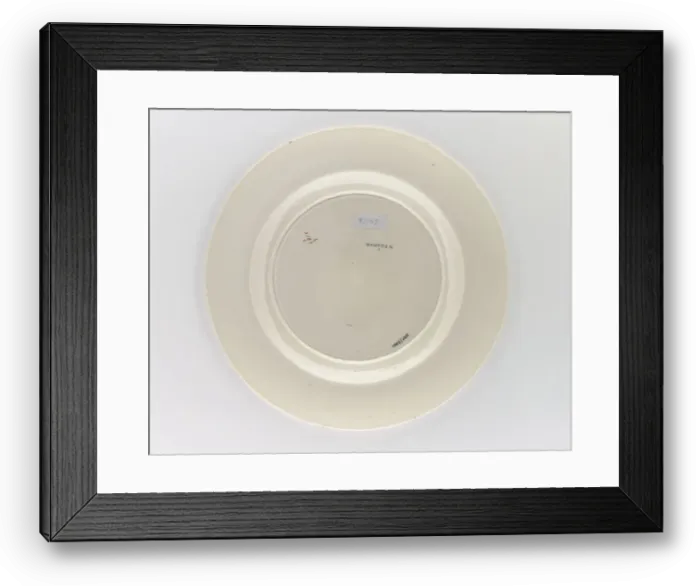 Framed Print : Hampden dinner plate, reverse Framed Print : Hampden dinner plate, reverse