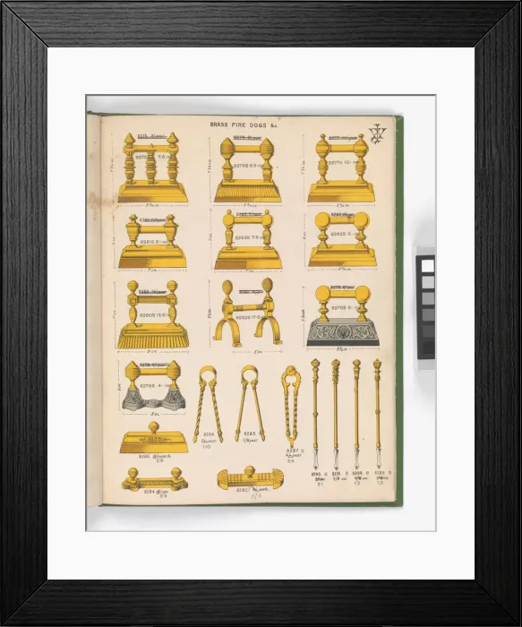 Framed Print : Page from Special New Designs of Brass and Iron Fenders, Fi Framed Print : Page from Special New Designs of Brass and Iron Fenders, Fi