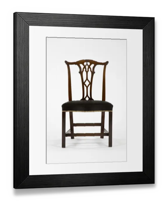 Framed Print : Mahogany side chair