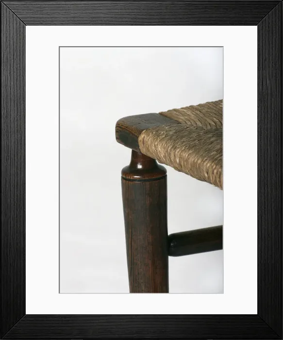 Framed Print : Ladder-back side chair, detail Framed Print : Ladder-back side chair, detail