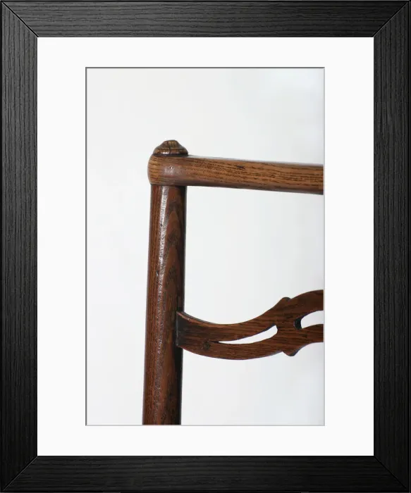 Framed Print : Ladder-back side chair, detail Framed Print : Ladder-back side chair, detail