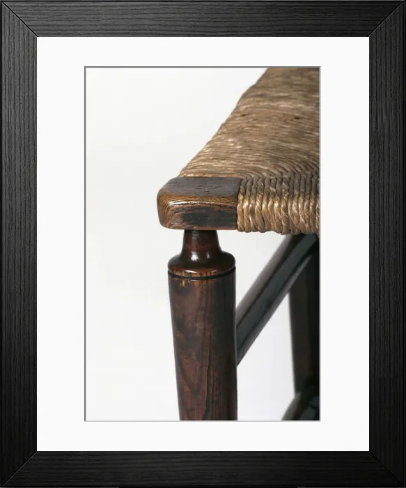 Framed Print : Ladder-back side chair, detail Framed Print : Ladder-back side chair, detail