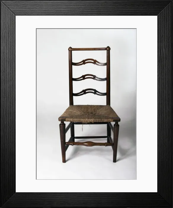 Framed Print : Ladder-back side chair Framed Print : Ladder-back side chair