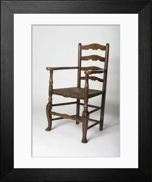 Framed Print : Ladder-back armchair Framed Print : Ladder-back armchair