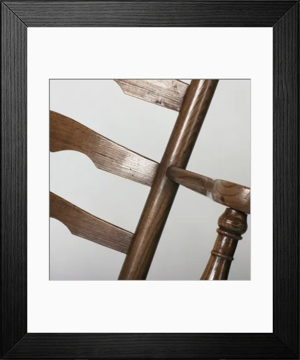 Framed Print : Ladder-back armchair, detail Framed Print : Ladder-back armchair, detail