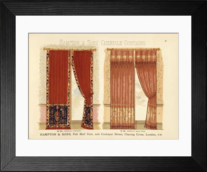Framed Print : Page from Designs for furniture and decorations for complet Framed Print : Page from Designs for furniture and decorations for complet