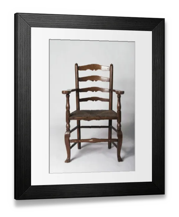 Framed Print : Ladder-back armchair Framed Print : Ladder-back armchair