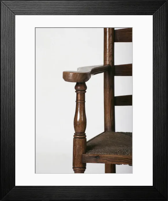 Framed Print : Ladder-back armchair, detail Framed Print : Ladder-back armchair, detail