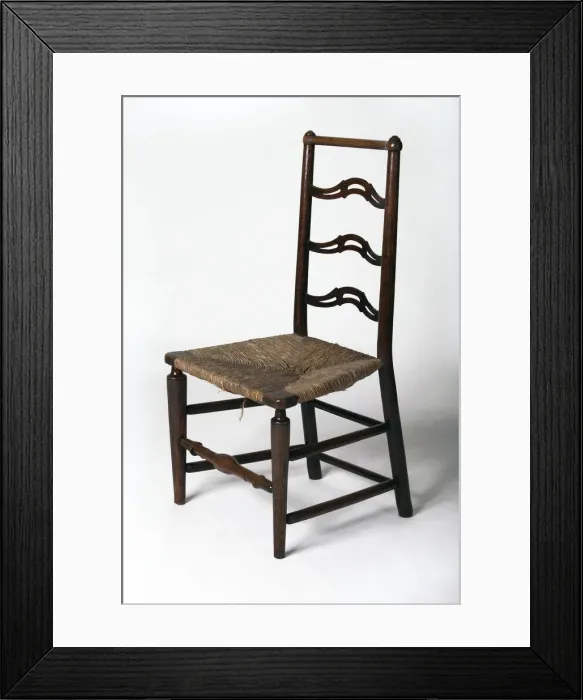 Framed Print : Ladder-back side chair Framed Print : Ladder-back side chair