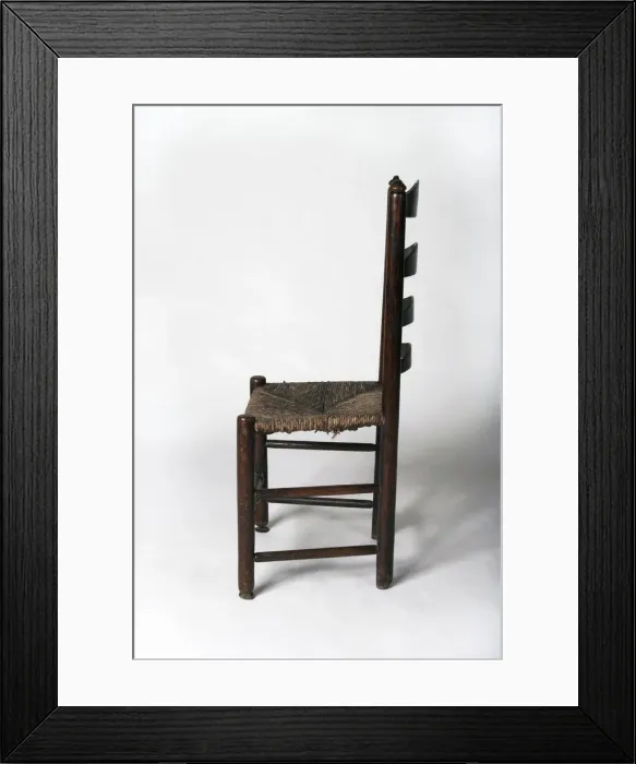 Framed Print : Ladder-back side chair Framed Print : Ladder-back side chair