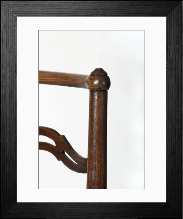 Framed Print : Ladder-back side chair, detail Framed Print : Ladder-back side chair, detail