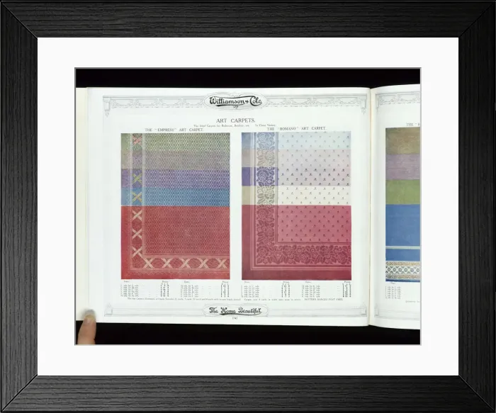 Framed Print : Page from Unique guide to artistic furnishing: The home bea Framed Print : Page from Unique guide to artistic furnishing: The home bea