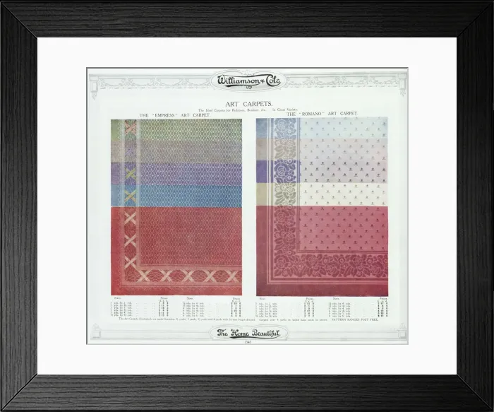 Framed Print : Page from Unique guide to artistic furnishing: The home bea Framed Print : Page from Unique guide to artistic furnishing: The home bea