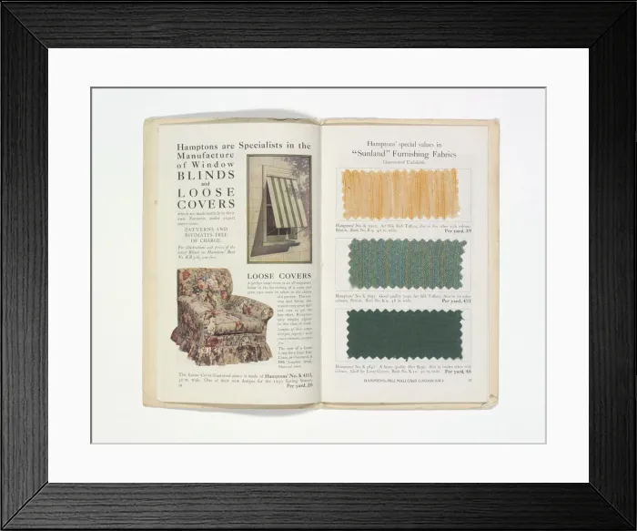 Framed Print : Pages from Hamptons catalogue, c. 1929-1930 Framed Print : Pages from Hamptons catalogue, c. 1929-1930