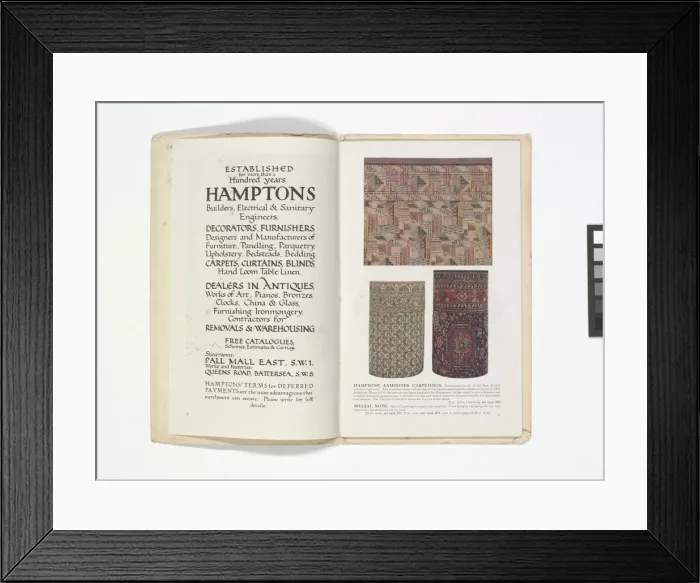 Framed Print : Pages from Hamptons catalogue, c. 1929-1930
