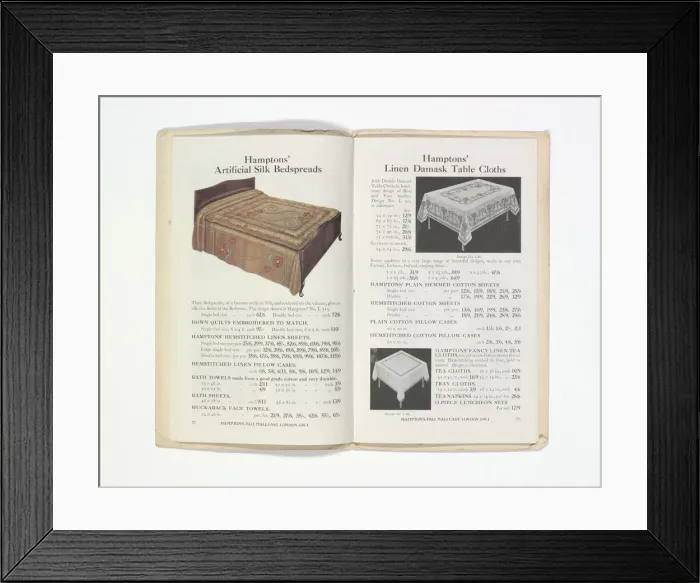 Framed Print : Pages from Hamptons catalogue, c. 1929-1930 Framed Print : Pages from Hamptons catalogue, c. 1929-1930