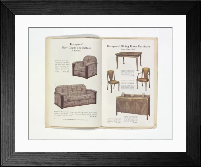 Framed Print : Pages from Hamptons catalogue, c. 1929-1930 Framed Print : Pages from Hamptons catalogue, c. 1929-1930