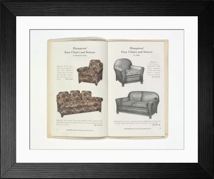 Framed Print : Pages from Hamptons catalogue, c. 1929-1930 Framed Print : Pages from Hamptons catalogue, c. 1929-1930