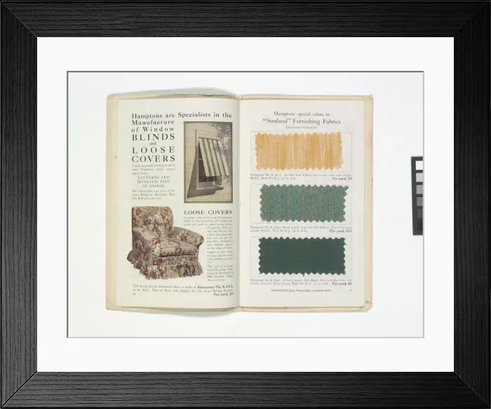 Framed Print : Pages from Hamptons catalogue, c. 1929-1930 Framed Print : Pages from Hamptons catalogue, c. 1929-1930