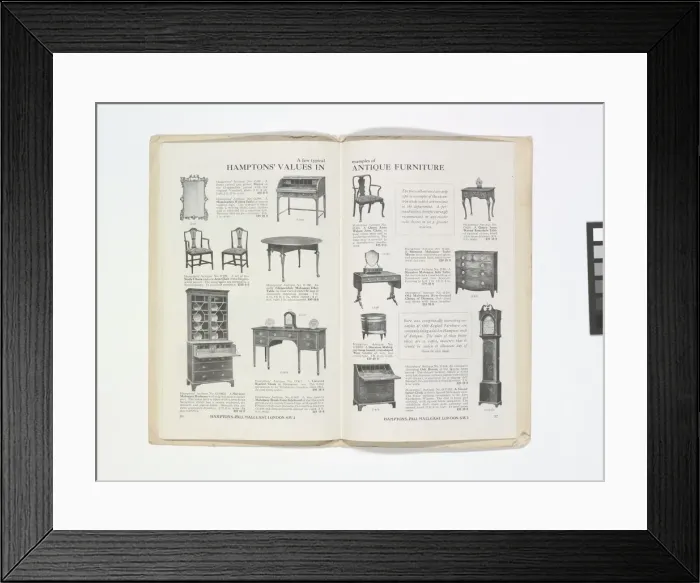 Framed Print : Pages from Hamptons catalogue, c. 1929-1930 Framed Print : Pages from Hamptons catalogue, c. 1929-1930