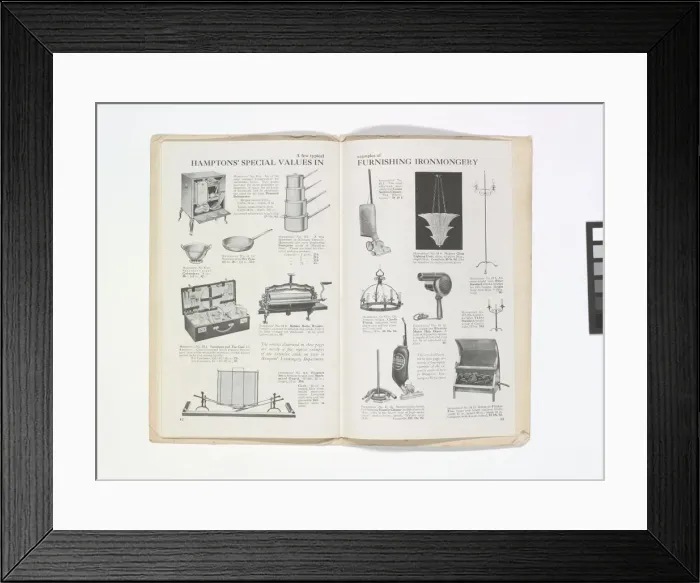 Framed Print : Pages from Hamptons catalogue, c. 1929-1930 Framed Print : Pages from Hamptons catalogue, c. 1929-1930