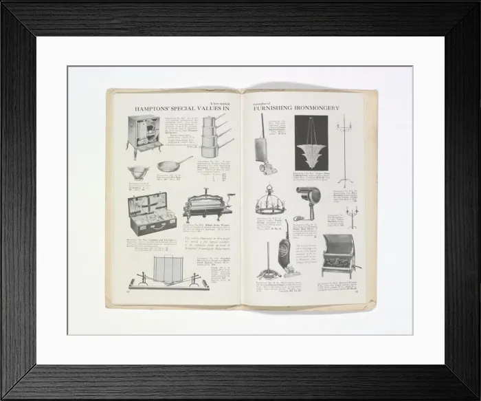 Framed Print : Pages from Hamptons catalogue, c. 1929-1930 Framed Print : Pages from Hamptons catalogue, c. 1929-1930