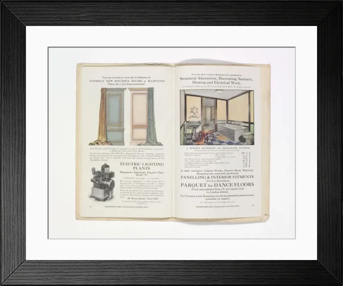 Framed Print : Pages from Hamptons catalogue, c. 1929-1930 Framed Print : Pages from Hamptons catalogue, c. 1929-1930