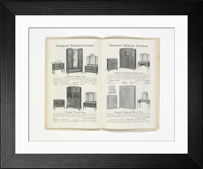 Framed Print : Pages from Hamptons catalogue, c. 1929-1930 Framed Print : Pages from Hamptons catalogue, c. 1929-1930