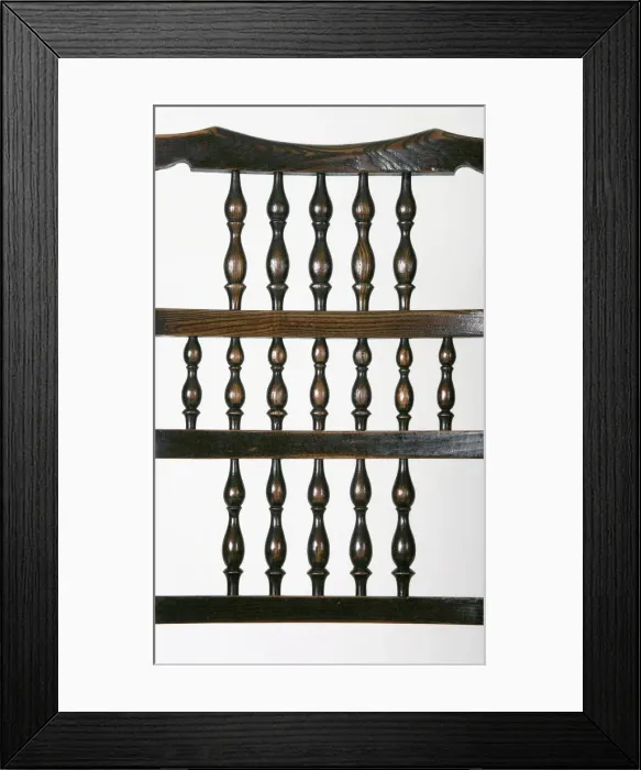 Framed Print : Spindle-back armchair, detail Framed Print : Spindle-back armchair, detail