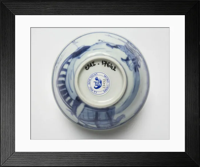 Framed Print : Tea bowl, underside Framed Print : Tea bowl, underside