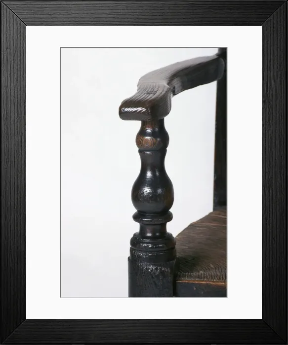 Framed Print : Spindle-back armchair, detail Framed Print : Spindle-back armchair, detail
