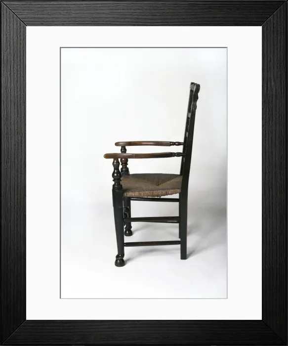 Framed Print : Spindle-back armchair, detail Framed Print : Spindle-back armchair, detail