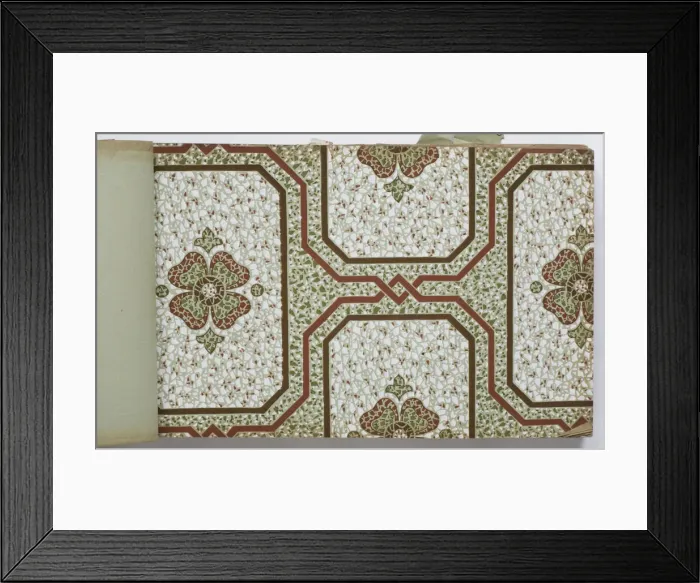 Framed Print : Page from a wallpaper sample book Framed Print : Page from a wallpaper sample book