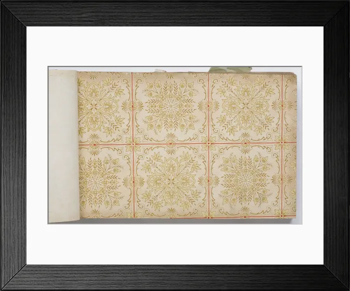 Framed Print : Page from a wallpaper sample book Framed Print : Page from a wallpaper sample book