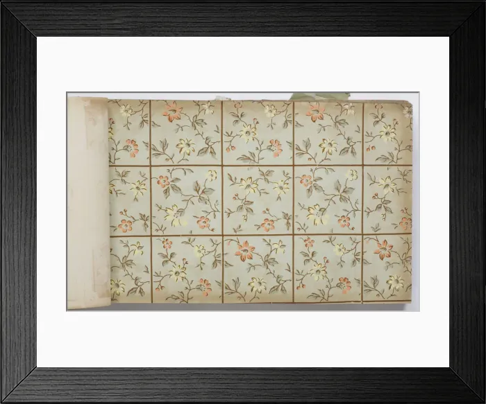 Framed Print : Page from a wallpaper sample book Framed Print : Page from a wallpaper sample book
